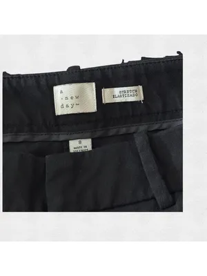 A New Day Black Dressy Flared Office Slacks Size 8 Business Casual Stretch Work Pants thumbnail 6