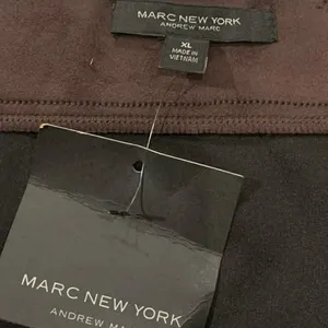Marc New‎ York Skirt Womens XL Espresso Faux Suede A-Line Midi M5MSE217 Academia thumbnail 2