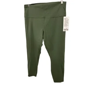 Lululemon Wunder Train High-Rise Tight 25" Green Twill Size 16 NWT Authentic thumbnail 4