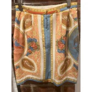 Korean Romantic Elegant Tapestry Scarf Print Mini Skirt size 0 thumbnail 5
