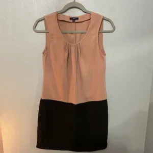 Gap Women Dress Sleeveless Colorblock Peach Black Size 0 thumbnail 3