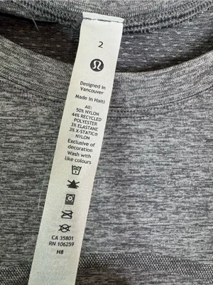 Lululemon Swiftly Tech Long Sleeve 2.0 Race with Thumb Cuffs Gray Size 4 thumbnail 8