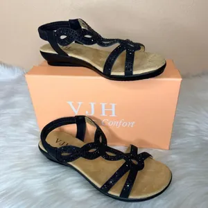 VJH Confort Rhinestone Sandals Size 7.5 Black thumbnail 12