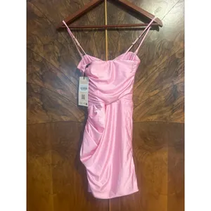 OH POLLY Yesenia Corset Ruched Dress in Ballet Pink Mini NEW NWT Size US 0 XS thumbnail 4