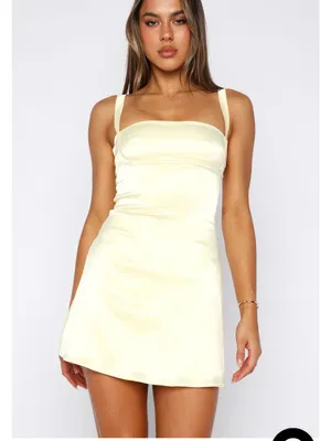 WHITE FOX Just A Girl Mini Dress Lemon, S thumbnail 2