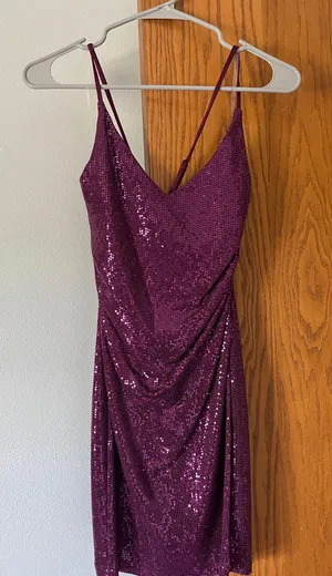 Lulus Purple Sequin Mini Dress thumbnail 1