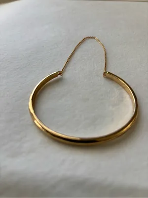 Jenny Bird Polished Gold Collar Necklace with Safety Chain thumbnail 2