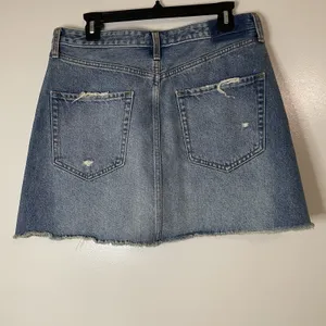 Abercrombie & Fitch natural rise denim skirt medium wash size US 12 thumbnail 3