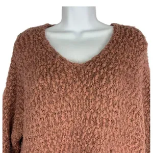 Altar'd State Women's Eyelash V-Neck Pullover Sweater Size S/M thumbnail 2