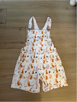 NEW Bunny Cute Festival Bib Overalls Adjustable Coveralls XL thumbnail 4