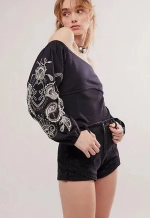Free People Layla Off-The-Shoulder Top NWOT thumbnail 1