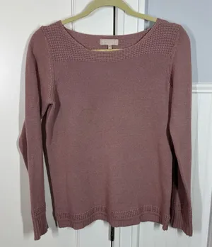 BENEDETTA B. Merino‎ Wool & Cashmere Blend Light Purple Knit Sweater size small thumbnail 1