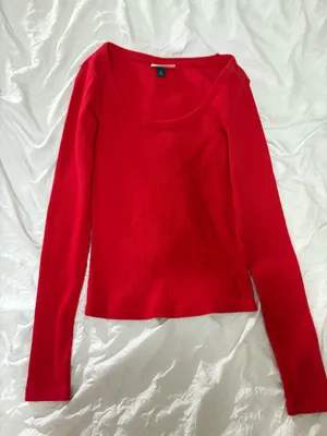 Target Universal Thread Red Ribbed Long Sleeve thumbnail 1