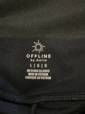 OFFLINE By Aerie Skort Womens Large Black Crossover Waist Lined Athletic thumbnail 4