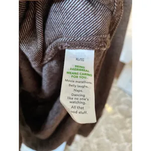 Aerie Lumberjane Button Up Shacket DISCONTINUED XL Brown Oversized Soft Textured thumbnail 6