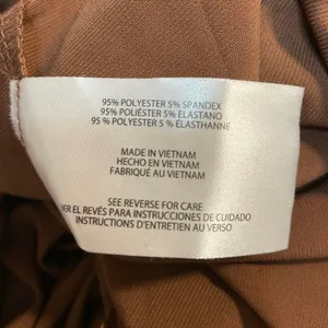 Women's Brown High Waisted Wide Leg Pocket Baggy Trousers Dress Pants Size M thumbnail 5