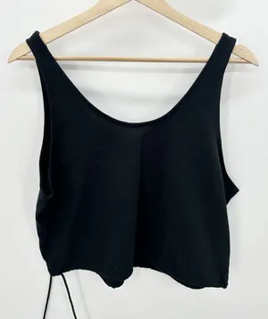 Nike Black Yoga Tank Top Tie‎ Waistband Scoop Neck Womens Size Medium thumbnail 1