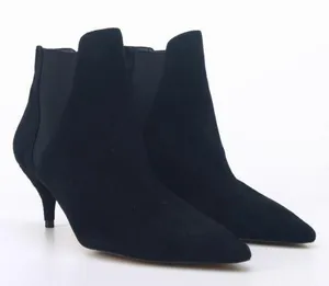 Zara Sapatu Suede Pointed Toe Ankle Booties thumbnail 1