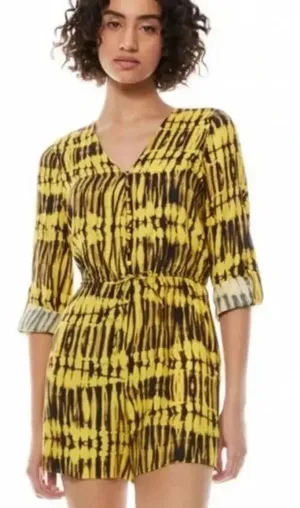 Alice + Olivia Winnie Black And Yellow Romper Women’s 2 thumbnail 1