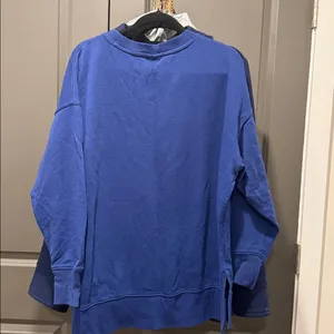 Crown & Ivy Cabana | Blue Knit Top | Sz Large thumbnail 5