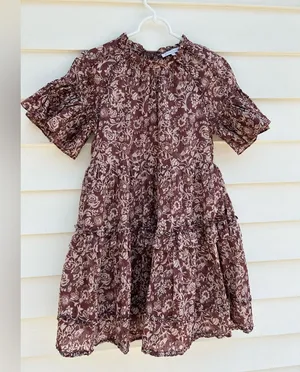 Olivaceous Tiered Puff Sleeve Sundress thumbnail 1