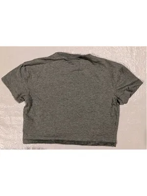 Nike Gray Embroidered Swoosh T-Shirt Women Small 100% Cotton Casual Athletic thumbnail 2