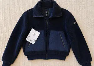 Alo Yoga Sherpa Edge Bomber Navy XS NWT thumbnail 1