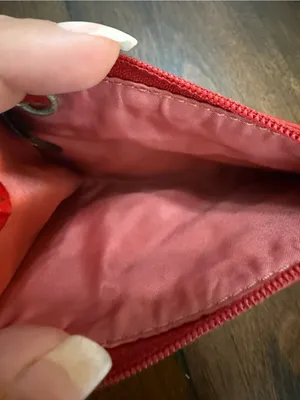 VTG Coach Signature Coin Pouch Keychain Wallet. Red thumbnail 3