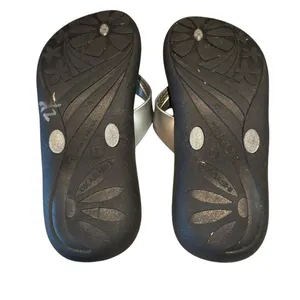 Okabashi‎ Silver Classic Contour Sole FlipFlop Beach Sandals Size Large thumbnail 6