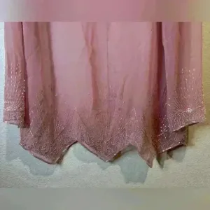 Vintage Jack Bryan Pink Sheer Beaded‎ Top Size M thumbnail 3