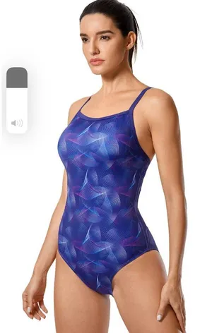 SYROKAN Women's One Piece Swimsuit Athletic Competitive Racerback Sport A-325‎ thumbnail 1