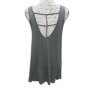 Torrid -1639 Super Soft Knits Green Ribbed Tank Top V Neck Sleeveless Size 0 / L thumbnail 5