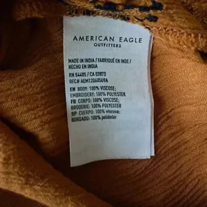 American Eagle 🆕 Rust Embroidered Crop Top XL🆕 thumbnail 9