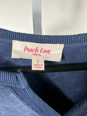 N93. Peach Love California Indigo V-Notch Sweatshirt thumbnail 2