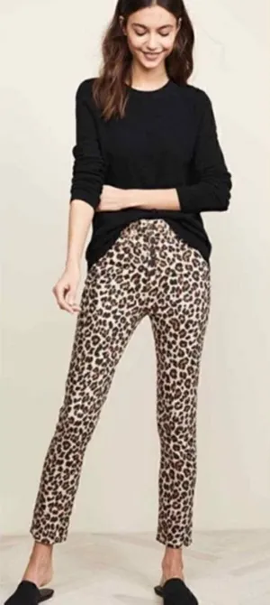 Veronica Beard Debbie Leopard Jeans Sz. 24 thumbnail 1