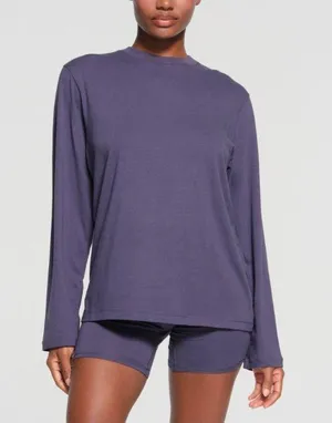 SKIMS Long Sleeve Boyfriend T-Shirt XS thumbnail 2