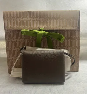 Tory Burch Brown Leather Card Case Lanyard NWT thumbnail 2