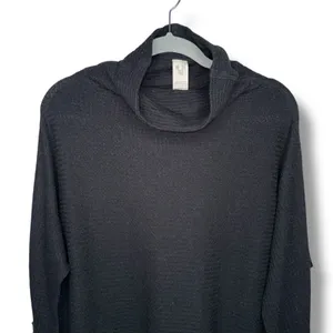 We The Free Black Textured‎ Cowl Neck Long Sleeve Tunic Top Women Size S thumbnail 2