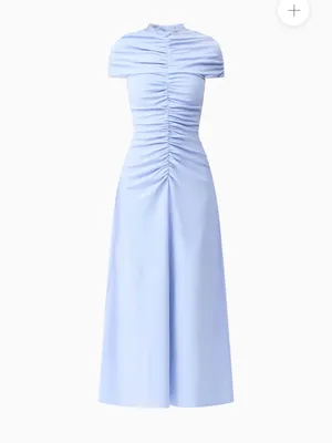NWT Valencia High Neck Maxi Dress in Blue Size M thumbnail 6