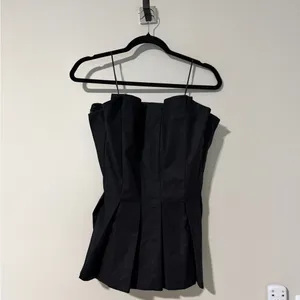 REFORMATION Ashlyn Strapless Black Top Size 6 thumbnail 3