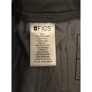 FIGS Zamora Technical Collection XS Heather Gray Jogger‎ Scrub Pants Loose Fit thumbnail 4