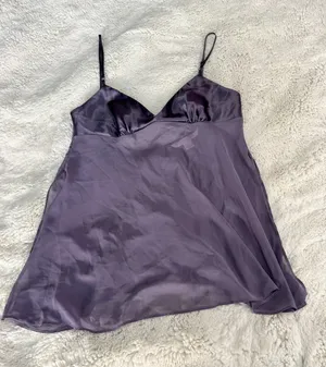 Vintage Victoria’s Secret Purple Satin Cami Top Fairycore90s Y2K thumbnail 1