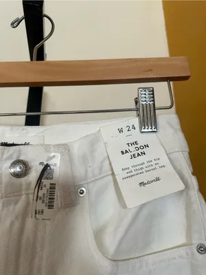 Madewell The Balloon Jean White Barrel Leg Jeans Baggy‎ NWT Size 24 (US 00) thumbnail 5