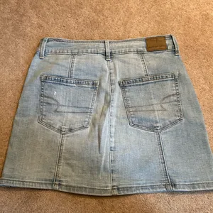 American Eagle Outfitters Light Blue Denim Button-Front Mini Skirt thumbnail 2