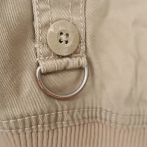 Ecko Red Womens Tan Khaki Utility Bomber Jacket Cropped Cotton Size L thumbnail 4