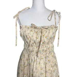 In Loom Floral Smocked Maxi Dress Tie Strap Cottagecore Tuckerknuck Style S thumbnail 5