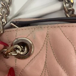 Kate Spade Large Shoulder Bag Briar Lane Quilted Emelyn Pink Leather Gold Chain thumbnail 13