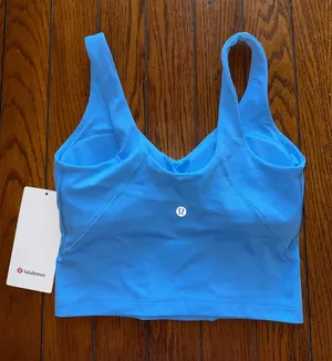 Lululemon Align Cropped Tank Padded Ocean Wave Size 4 NWT thumbnail 1