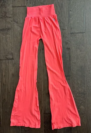 FP Movement Good Karma Flare Leggings Coral Pink thumbnail 1