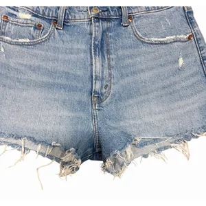 Abercrombie & Fitch The Mom Short Distressed High Rise Denim Blue Size‎ 30 thumbnail 8